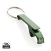 Recycled aluminum bottle and can opener - Green