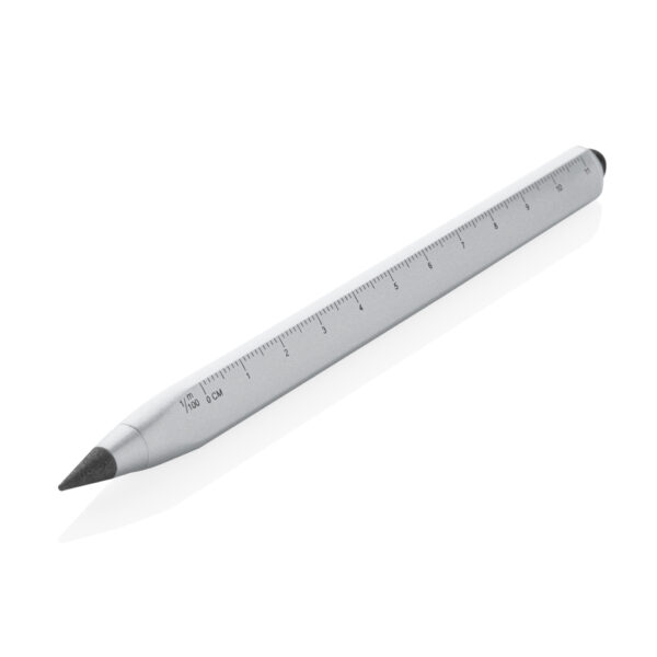 Recycled aluminum infinity multitasking pen - Silver