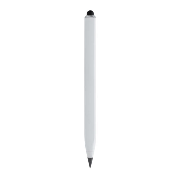 Recycled aluminum infinity multitasking pen - White