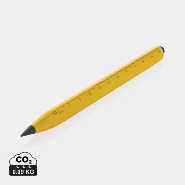 Recycled aluminum infinity multitasking pen - Yellow