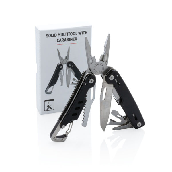 Solid multitool with carabiner - Black