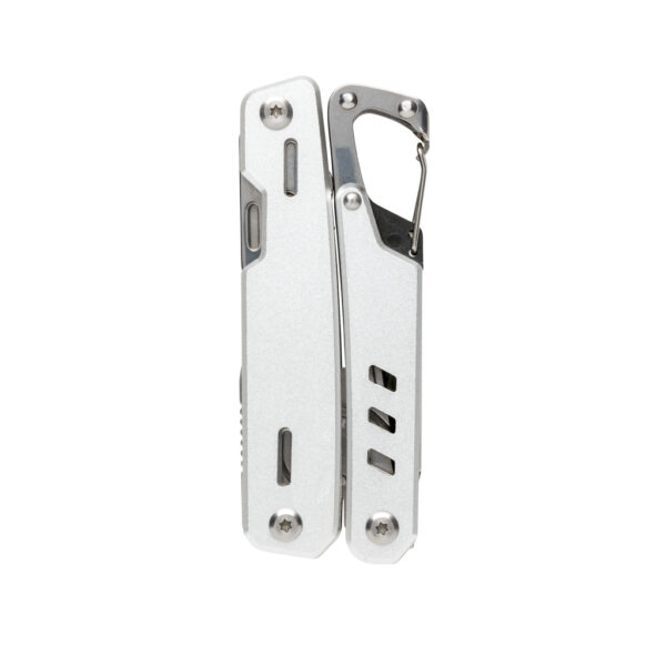 Solid multitool with carabiner - Silver