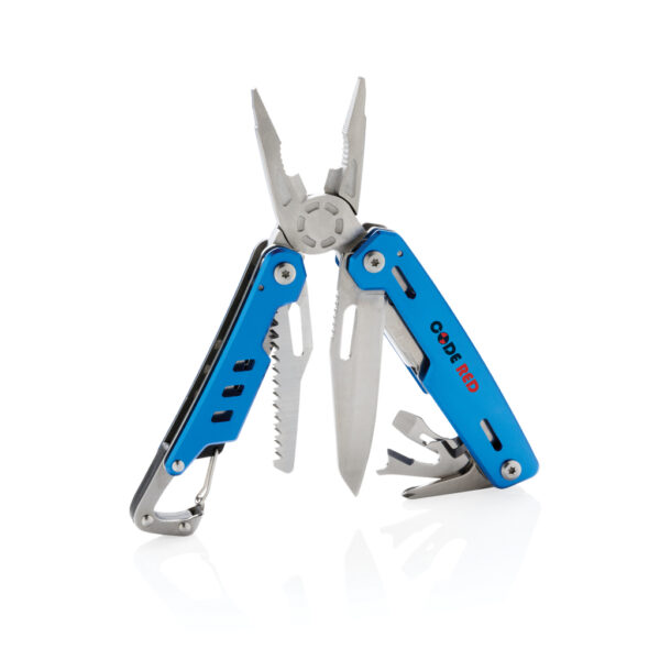 Solid multitool with carabiner - Blue