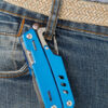 Solid multitool with carabiner - Blue