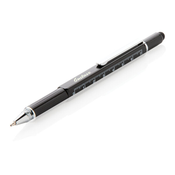 5-in-1 aluminium toolpen - Black