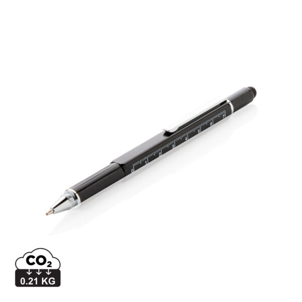 5-in-1 aluminium toolpen - Black