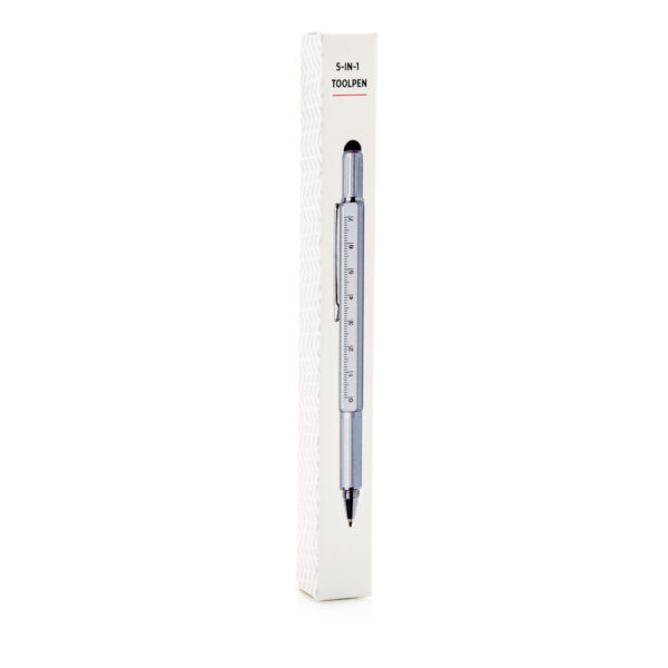 5-in-1 aluminium toolpen - Grey