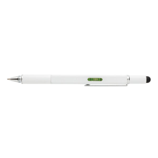 5-in-1 aluminium toolpen - White