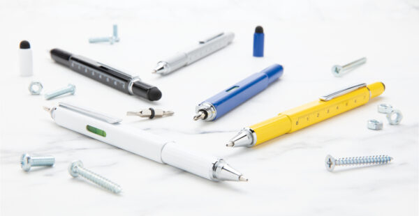 5-in-1 aluminium toolpen - White