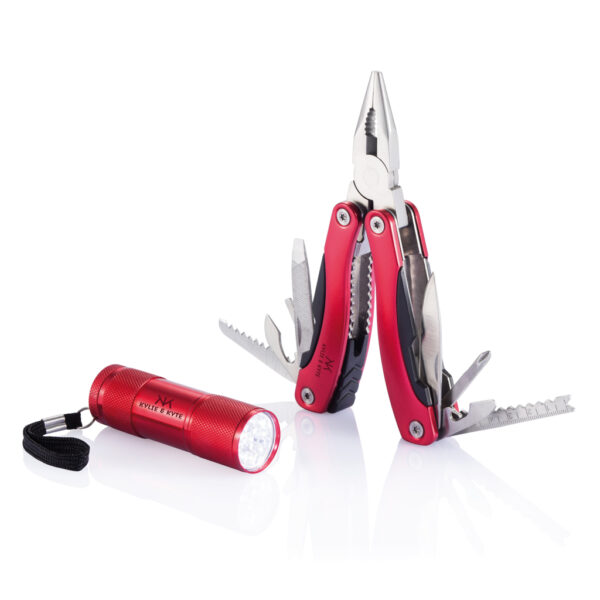 Multitool and torch set - Red