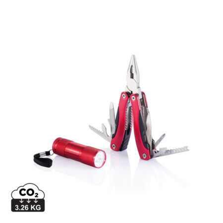 Multitool and torch set - Red