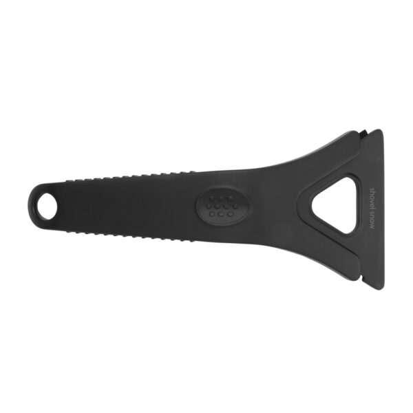 Recycled plastic 3-in-1 ice scraper - Black