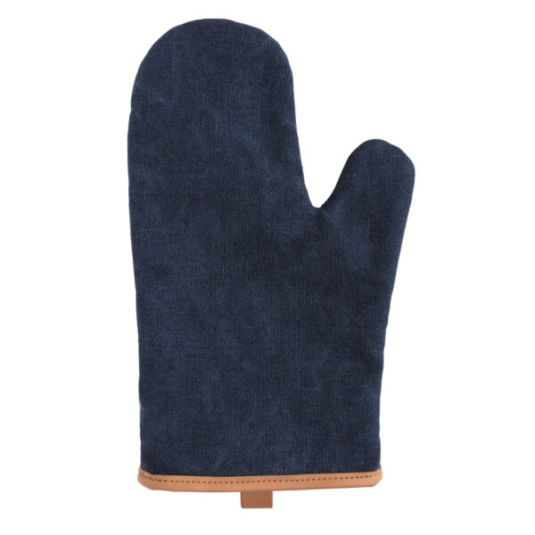 Deluxe canvas oven mitt - Blue