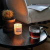 Ukiyo small scented candle in glass - White