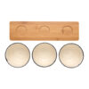 Ukiyo 3pc serving bowl set with bamboo tray - Home & Barware