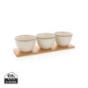 Ukiyo 3pc serving bowl set with bamboo tray - Home & Barware