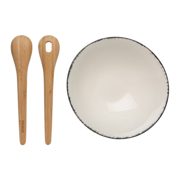 Ukiyo salad bowl with bamboo salad server - Home & Barware