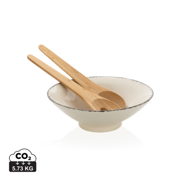 Ukiyo salad bowl with bamboo salad server - Home & Barware