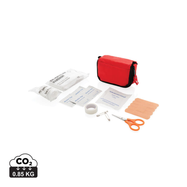 First aid set in pouch - Red