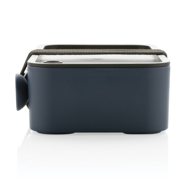 GRS recycled PP lunch box with spork - Navy