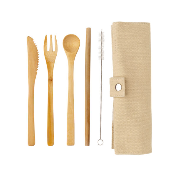 Reusable bamboo travel cutlery set - Home & Barware