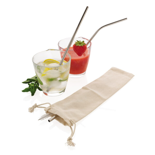 Reusable stainless steel 3 pcs straw set - Home & Barware