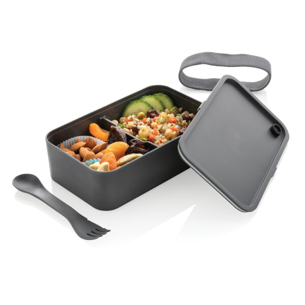 PP lunchbox with spork - Anthracite