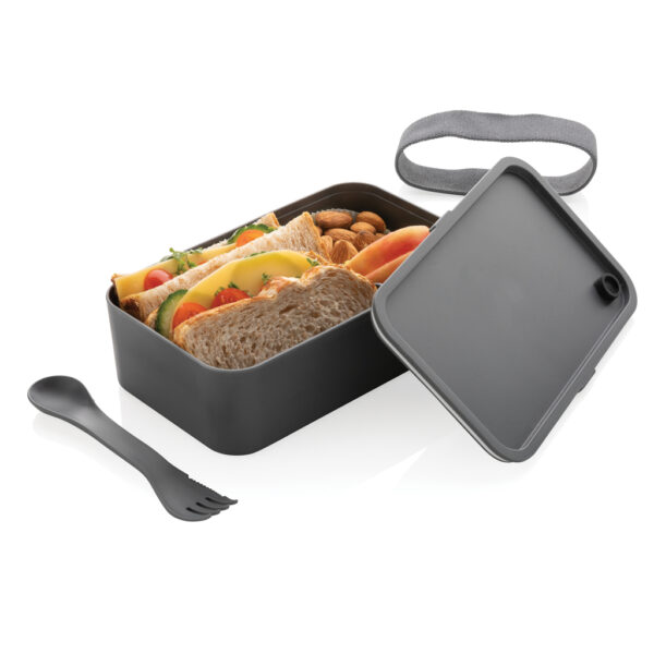 PP lunchbox with spork - Anthracite