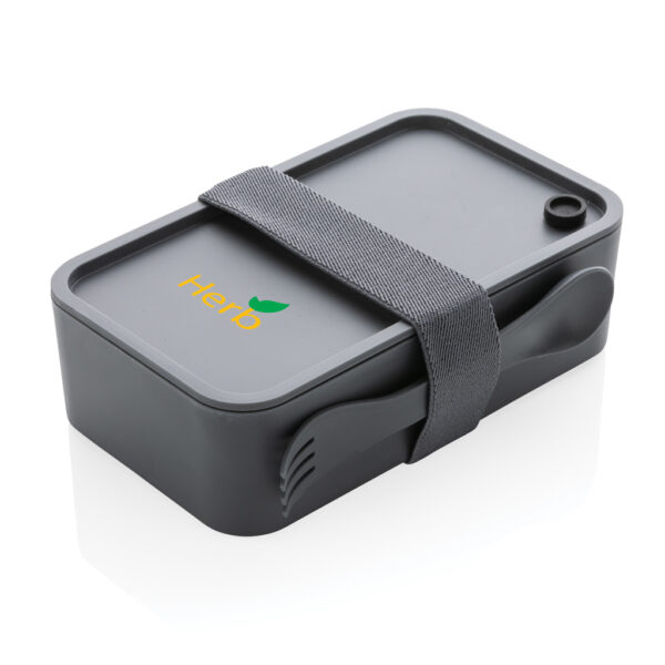 PP lunchbox with spork - Anthracite