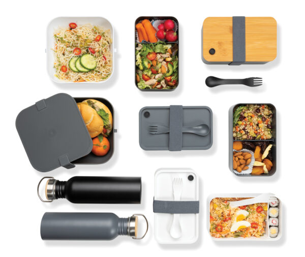 PP lunchbox with spork - Anthracite