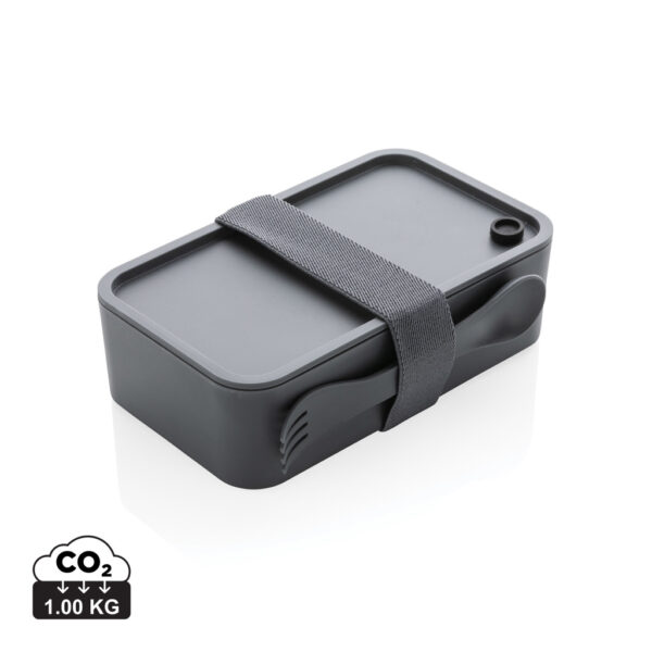 PP lunchbox with spork - Anthracite