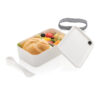 PP lunchbox with spork - White