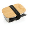 Stainless steel lunchbox with bamboo lid and spork - Home & Barware