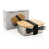 Stainless steel lunchbox with bamboo lid and spork - Home & Barware