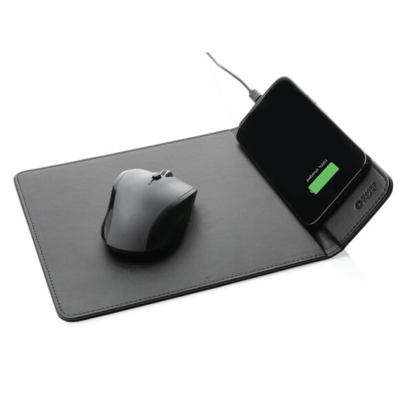 Swiss Peak RCS recycled PU 10W wireless charging mousepad - Accessories