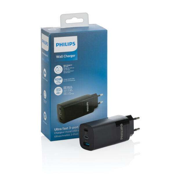 Philips 65W ultra fast PD 3-port USB wall charger - Chargers & Powerbanks