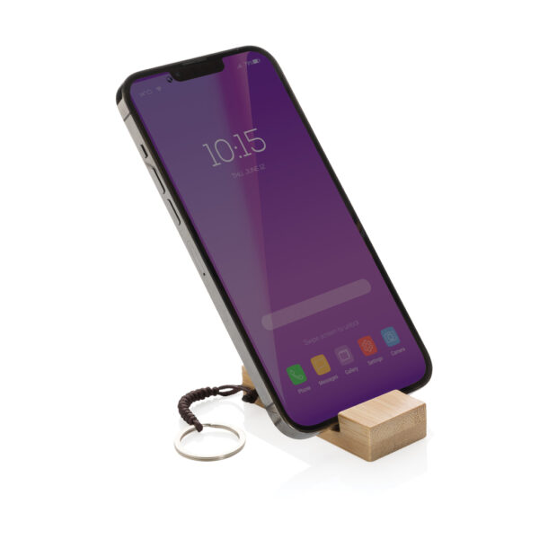 Standkey bamboo keychain phone stand - Accessories