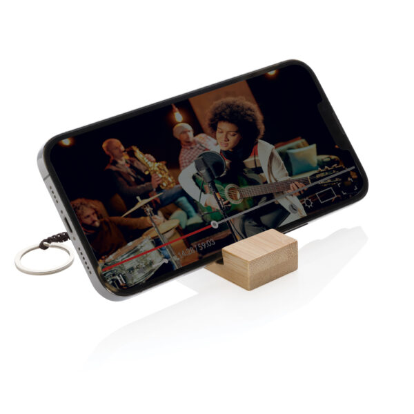 Standkey bamboo keychain phone stand - Accessories