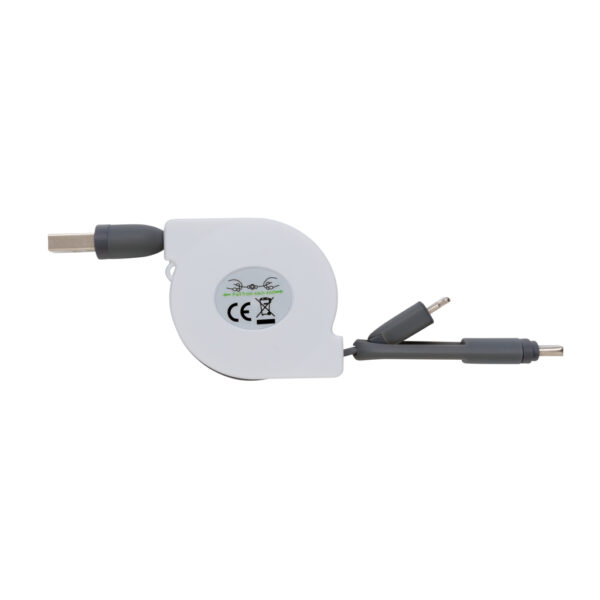 3-in-1 retractable cable - White