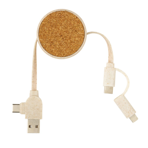 Cork and Wheat 6-in-1 retractable cable - Chargers & Powerbanks