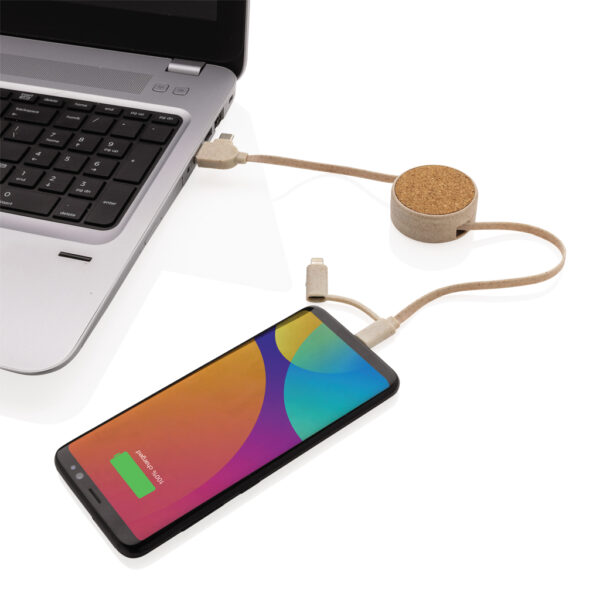 Cork and Wheat 6-in-1 retractable cable - Chargers & Powerbanks