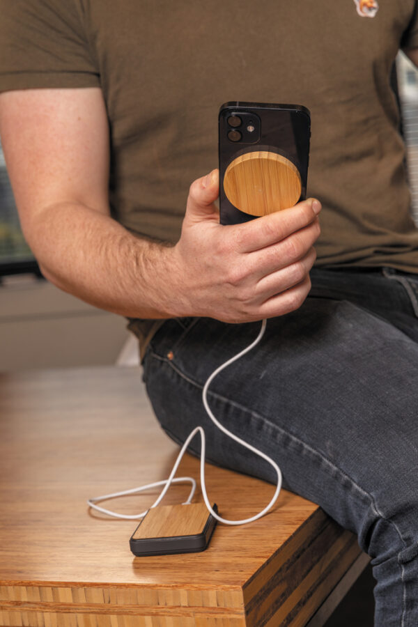 10W bamboo magnetic wireless charger - Chargers & Powerbanks