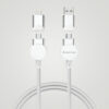 Oakland RCS recycled plastic 6-in-1 fast charging 45W cable - White