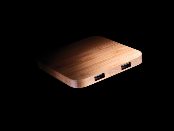 Bamboo 5W wireless charger with USB - Chargers & Powerbanks