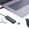 RCS recycled plastic USB hub with dual input - USBs