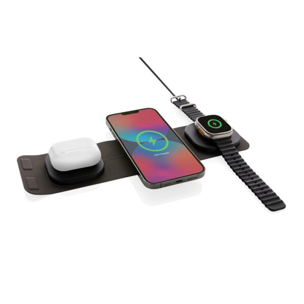 Swiss Peak RCS rplastic 3-in-1 wireless 15W travel charger - Chargers & Powerbanks