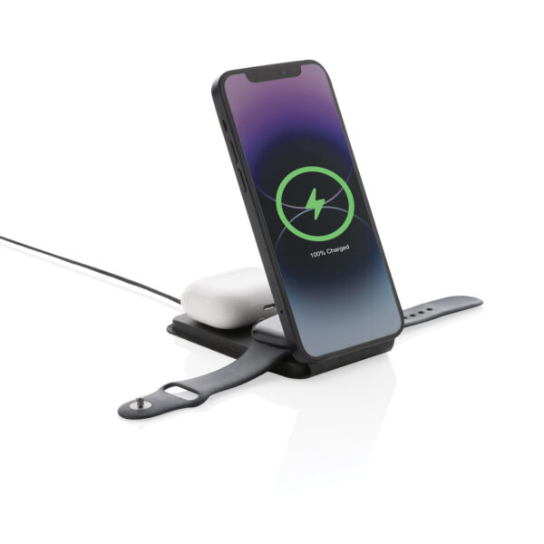 Swiss Peak RCS rPU 15W  3-in-1 magnetic wireless charger - Chargers & Powerbanks