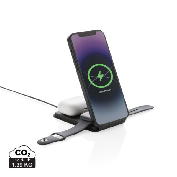 Swiss Peak RCS rPU 15W  3-in-1 magnetic wireless charger - Chargers & Powerbanks