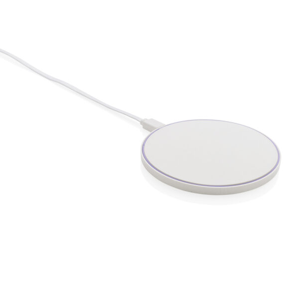 RCS standard recycled plastic 10W wireless charger - White