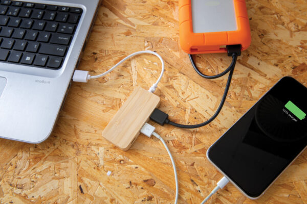 Bamboo hub with Type-C - Chargers & Powerbanks